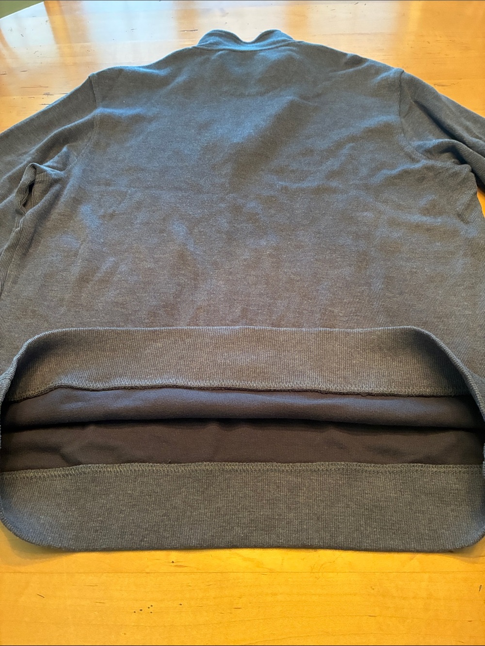 VAN HEUSEN EUC Men's Quarter-Zip Pullover Long-Sleeve Sweater, Charcoal Size XL. - Picture 6 of 9